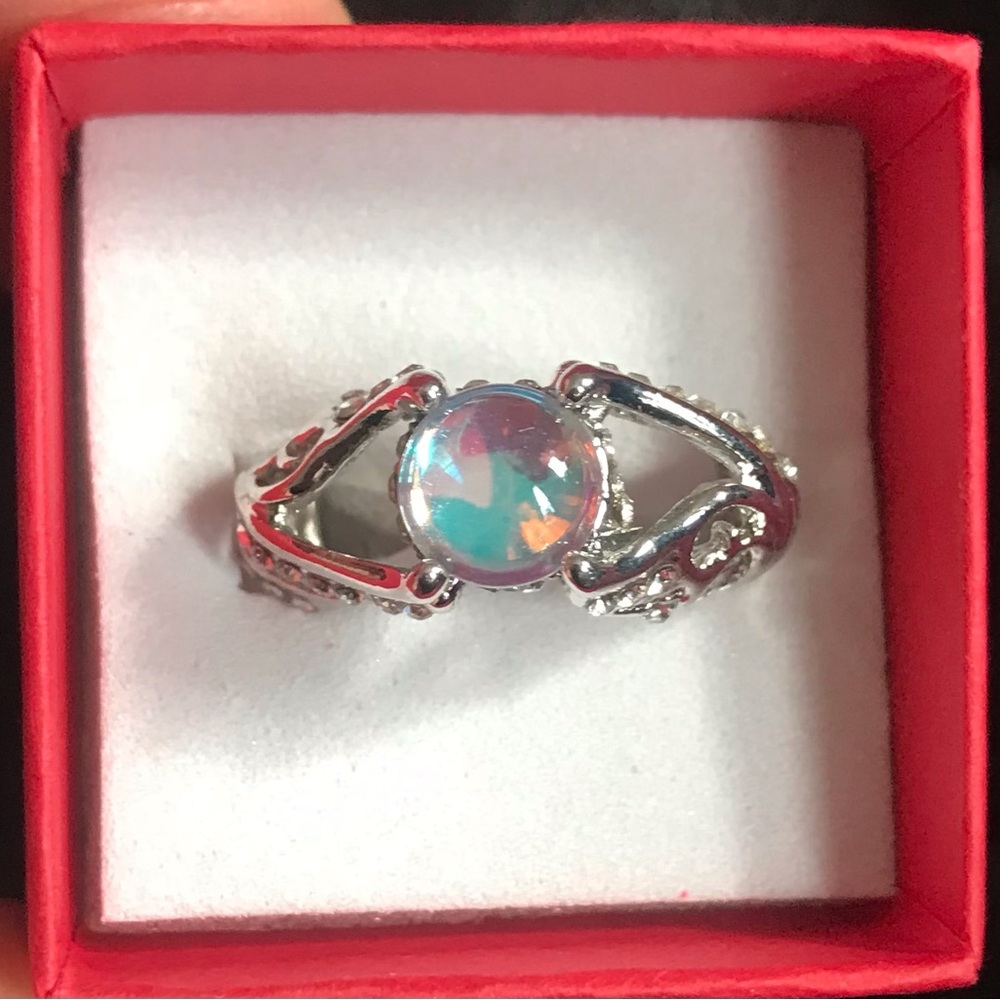 Sterling silver and moonstone ring